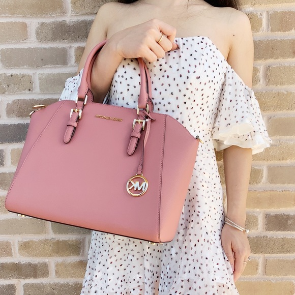 🎁💕 Gaby’sBags-NWT Michael Kors Satchel pink - Picture 2 of 3